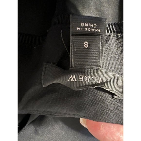 J Crew Dress 8 Black Short Sleeve Stretch Wool Career Church - Picture 8 of 10